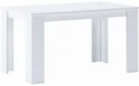 Tavolo 6 posti da pranzo e soggiorno 138x80x75cm colore bianco opaco