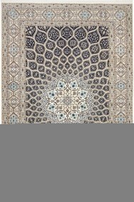 Nain Tappeto 210 x 310 Blu (Iran) Annodato A Mano