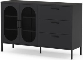 Cassettiera nera 140x90 cm Diora - Marckeric