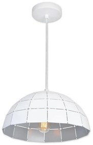 Top Lampada Apolo 30B - Lampadario a sospensione con filo 1xE27/40W/230V bianco/argento
