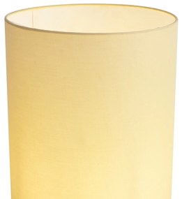 Lampada da terra moderna in legno con paralume beige - Stojon