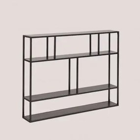 Scaffale modulare a parete in metallo (120 cm) Thura Nero - Sklum