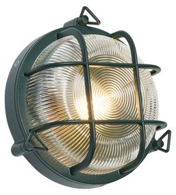 Lampada da parete e da soffitto per esterni verde scuro rotonda IP44 - Noutica