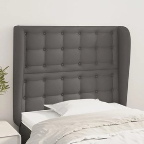 Testiera Ad Orecchio Grigio 103x23x118/128cm İn Similpelle /
