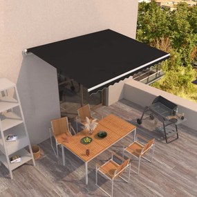 Tenda Da Sole Retrattile Manuale 450x350 Cm Antracite /