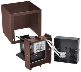 Brilagi - Applique da esterno CUBE LED/6W/230V marrone IP54