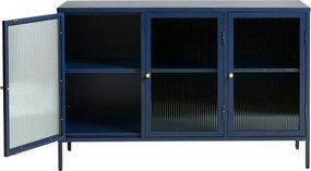 Vetrina in metallo blu Bronco, altezza 85 cm - Unique Furniture