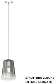 Sospensione ottone sat. 1 luce cromo 1164os-s1-cr