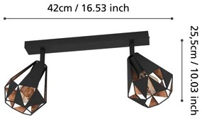 Eglo 43716 - Faretto CARLTON 2xE27/40W/230V