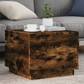 Tavolino Da Soggiorno Con Luci Led Rovere Sonoma 50x50x40 Cm /