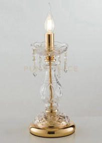 Lume monalisa oro e trasparente 1 luce attacco e14 15x41cm