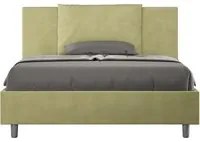 Letto una piazza e mezza rivestito in Microfibra - ANTEA Colore: Verde, Dimensione Rete: 130x190, Tipologia Letto: Con Rete