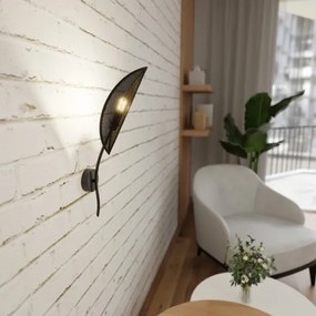 Applique LOTUS 1xE14/10W/230V nero/oro