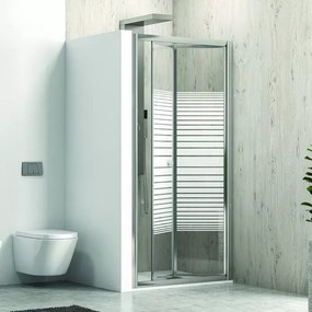 Porta doccia 95 cm a libro vetro serigrafato altezza 180cm KM4000S - KAMALU