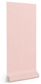 Kave Home - Carta da parati Arcadia con archi rosa 10 x 0,53 m FSC MIX Credit