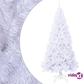 vidaXL Albero di Natale Artificiale con Rami Spessi Bianco 180 cm PVC