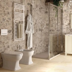 Coppia sanitari scarico a parete Washington bianco lucido WC: P 55 x L 38 x H 56 cm, bidet: P 60 x L 38.5 x H 24 cm
