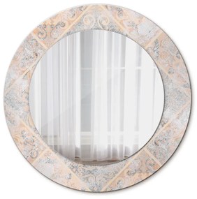 Specchio rotondo stampato Mosaico squallido fi 50 cm