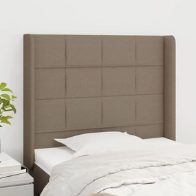 Testiera Ad Orecchio Tortora 103x16x118/128 Cm İn Tessuto /