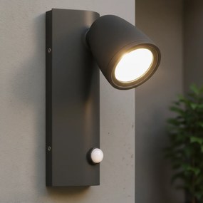 Applique da Esterno GU10 IP65 con Sensore Movimento AXIS - Grigia