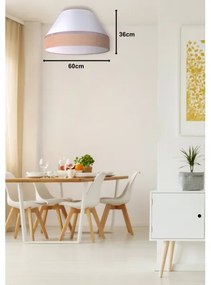Duolla - Plafoniera AVIGNON 3xE27/15W/230V diametro 60 cm bianco/marrone