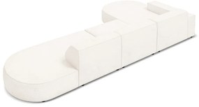 Divano angolare beige in tessuto bouclé (angolo sinistro) Jodie - Micadoni Home