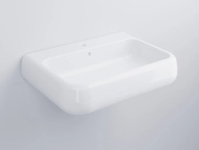 Cielo shui lavabo 66x48 sospeso o da appoggio con troppopieno in ceramica bianco lucido