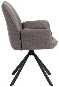 Set di sedie da pranzo grigio chiaro in imbottito con braccioli 2 pz Glenda – Actona