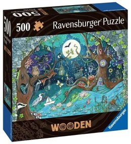 Puzzle Ravensburger 17516 Fantasy Forest Legno 500 Pezzi