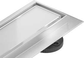 Mexen Flat MGW scarico lineare 100 cm, vetro bianco - 1027100-15