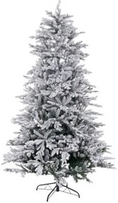 Albero di Natale Bianco Verde PVC Metallo Polietilene Nevoso 210 cm