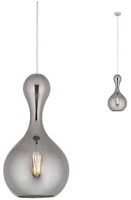 Redo 01-2259 - Lampadario a sospensione con filo LOB 1xE27/42W/230V diametro 22 cm grigio