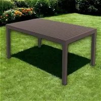 Tavolo da esterno Danastas, Ripiano rettangolare da pranzo, Tavolo da giardino multiuso, 100% Made in Italy, 150x90h72 Cm, Antracite