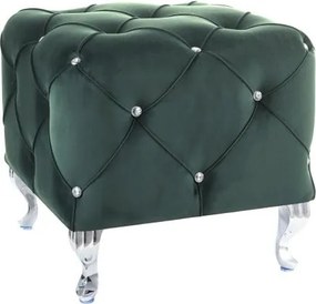 Sgabello Hestia K in velluto verde Blu78