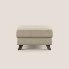 Moon Pouf contenitore e piedini alti in microfibra impermeabile T11 tortora