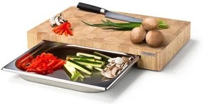 Continenta C4026 - Tagliere da cucina con vasca 39 x 27 cm gomma fig