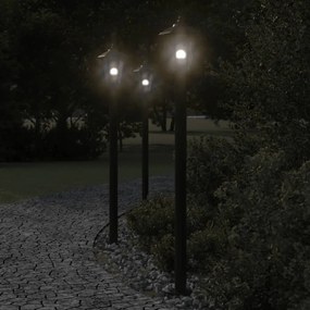 Lampada Da Terra Per Esterni Argento 120 Cm İn Acciaio Inox /