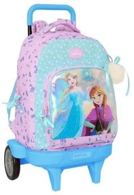 Trolley per la Scuola Frozen Cool days Violetta Blu cielo 33 x 45 x 22 cm