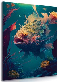 Stampa su tela – Rana pescatrice surrealista