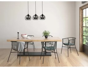 Lampadario a sospensione con filo SOLO BLACK 3xE27/60W/230V