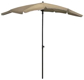 Ombrellone Da Giardino Con Palo 200x130 Cm Tortora /
