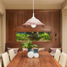 Rabalux 3955 - Lampadario ALABASTRO 1xE27/60W/230V vetro alabastrino