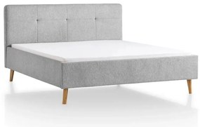 Letto matrimoniale imbottito grigio chiaro rete non inclusa 180x200 cm Smart – Meise Möbel