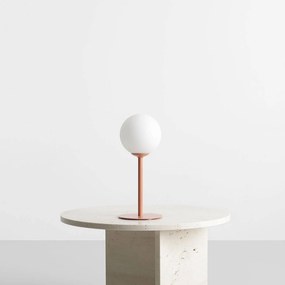 ALDEX Lampada da tavolo Joel, altezza 35 cm, corallo/bianco
