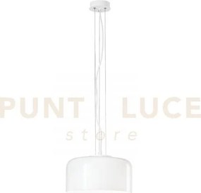 Lampadario a sospensione gibus bianca 1 luce attacco e27 30x30x150c...