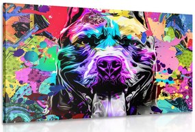 Stampa su tela – Illustrazione di cane colorata