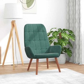 Sedia Relax Verde Scuro İn Velluto /