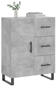 Credenza grigio cemento 69,5x34x90 cm in legno multistrato