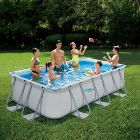 Piscina fuori terra tubolare SUMMER WAVES 13FT Frame pool grigio L int 3.96 x 2 m