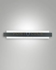 Regolo applique nera a led 3000k - 21w - 2150 lm dimmerabile in met...